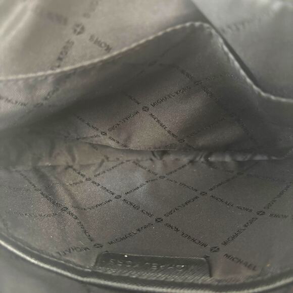 Michael Kors Jet Set Large Saffiano Leather Crossbody Bag Black Gold 35S1GTTC7L - Picture 12 of 16